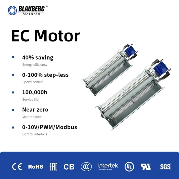 Blauberg 60mm AC Tangential Fan High Efficiency 115V Crossflow Blower For Electric Heater And Display Cabinet suppliers